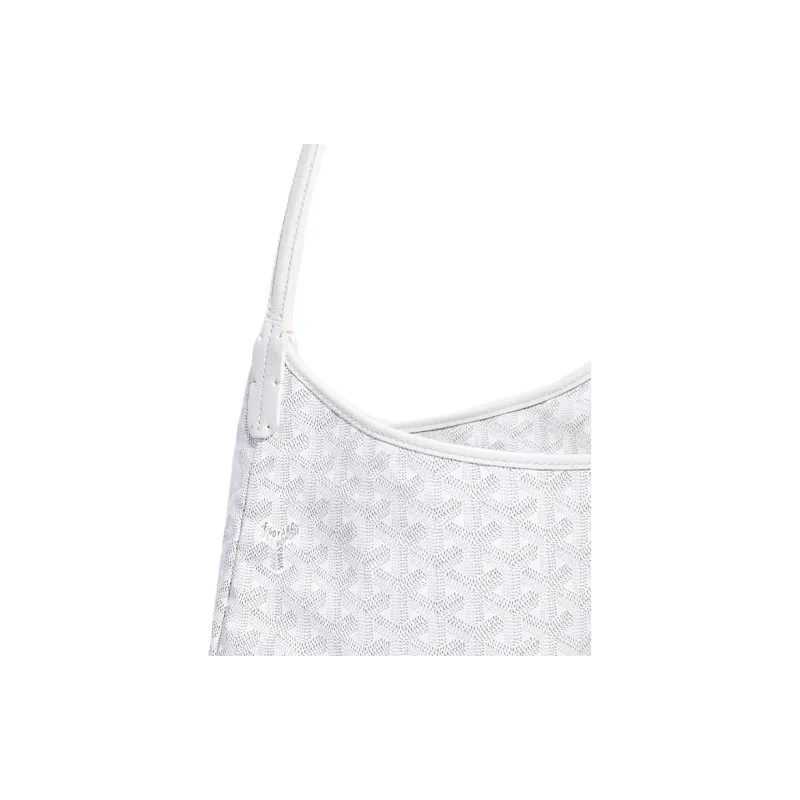 GOYARD Bohème Hobo Canvas With Leather Dogtooth Shoulder Bag Combo Bag Shoulder Bag Women's White Mosaic Khaki Hearts-5