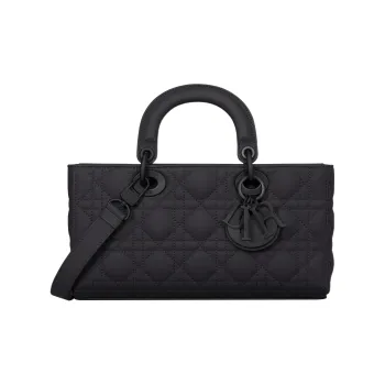 DIOR Lady D JOY Matte Calfskin Lady Dior Bag, Shoulder Bag, Crossbody Bag, Handbag Medium Size Women's Black