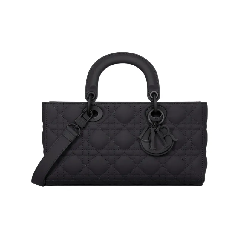 DIOR Lady D JOY Matte Calfskin Lady Dior Bag, Shoulder Bag, Crossbody Bag, Handbag Medium Size Women's Black-0