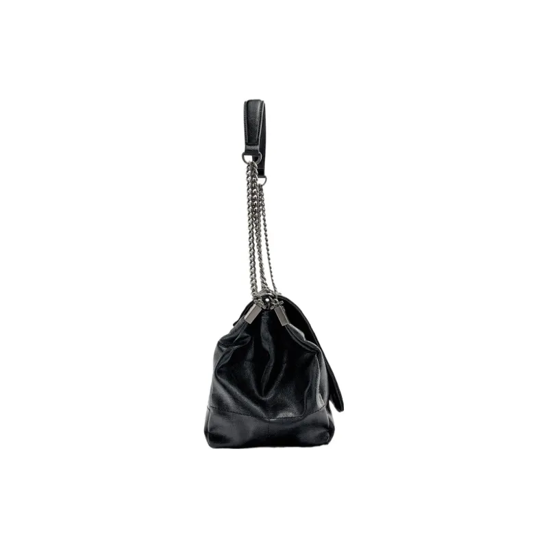 ZARA PU Handbag Shoulder Bag Regular Women's Black-4