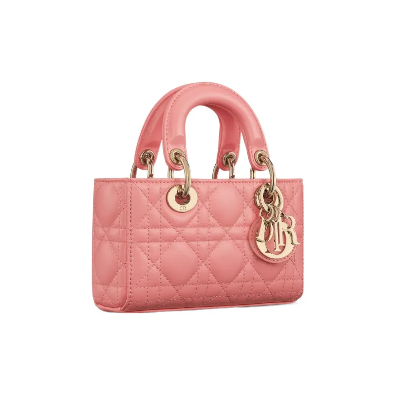 DIOR Lady D JOY Sheepskin Shoulder Bag, Crossbody Bag, Handbag Extra Mini Women's Light Pink-1