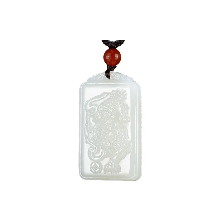 Jade Said Hetian Jade Pendants Pale Greenish White Jade Unisex-0
