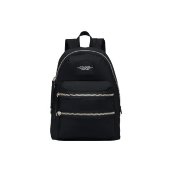 MARC JACOBS The Biker Logo Patch Zipped Large Backpack