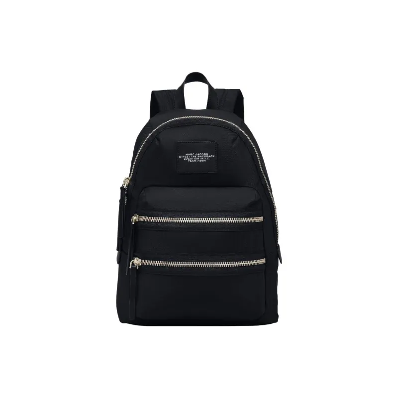 MARC JACOBS The Biker Logo Patch Zipped Large Backpack-0