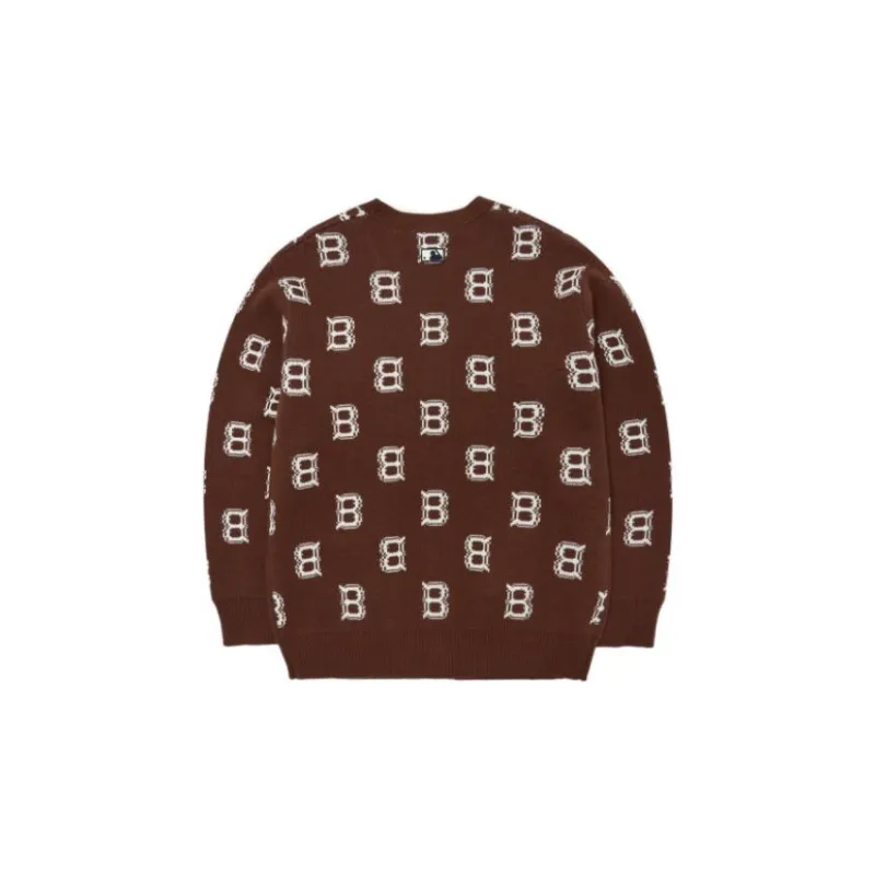 MLB Base Logo Sweaters Unisex Brown-1