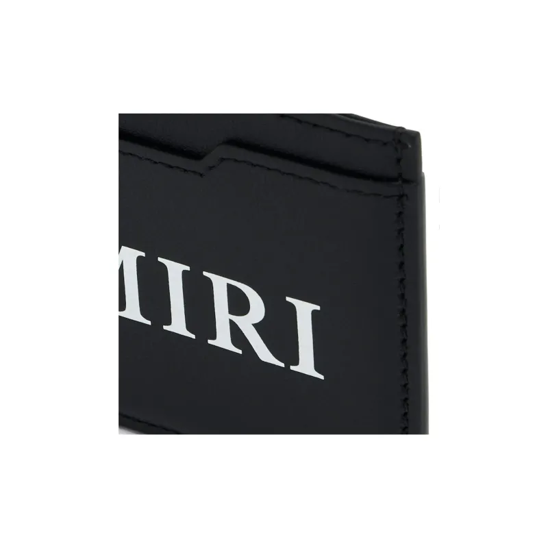 AMIRI Leather Card Clip Card Holder Men's Black-2