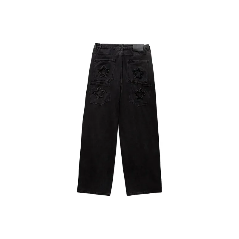 LOOKUN Jeans Unisex Black-1