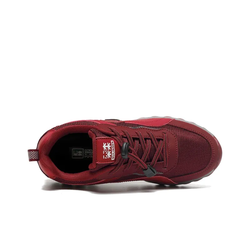 Mulinsen Casual Shoes Women's Low Top Black Purple/Maroon-6