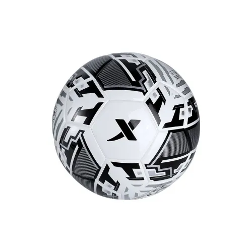 XTEP Size 5 Soccer Rubber Machine Stitched Soccer Ball Unisex Black White