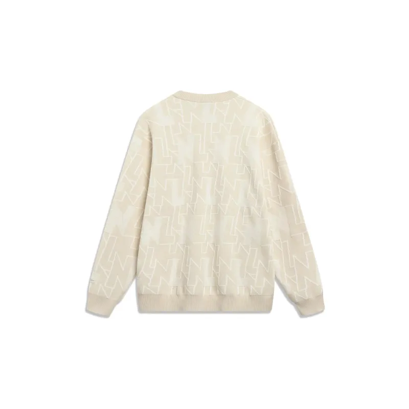 LiNing Sports Trend Series Knitwear Men's Light Creamy Brown-1