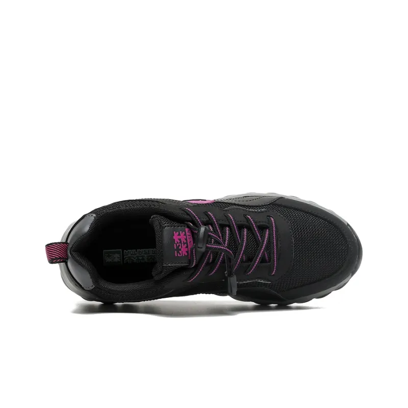 Mulinsen Casual Shoes Women's Low Top Black Purple/Maroon-3