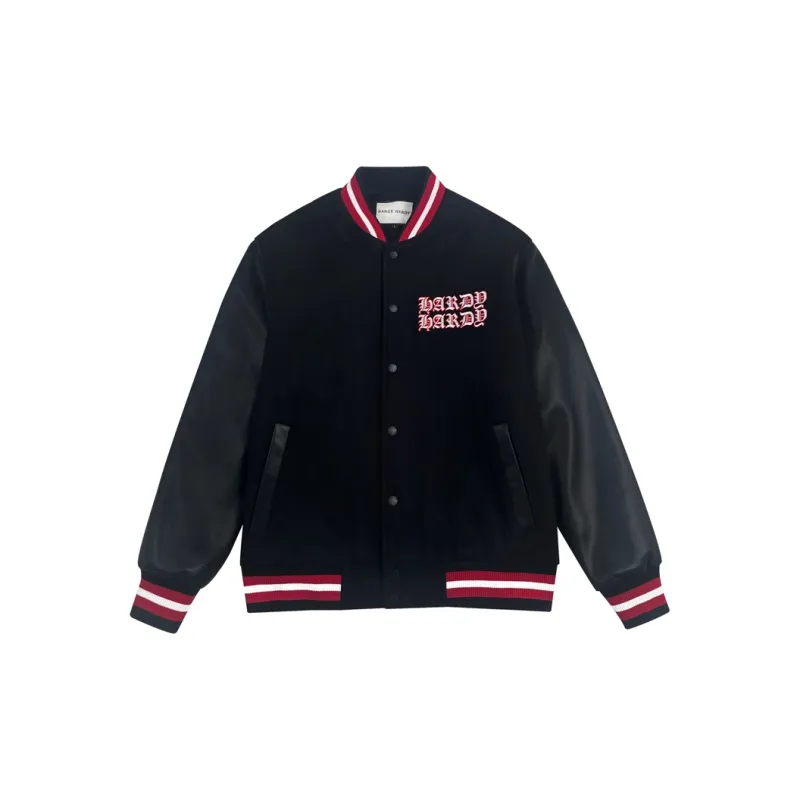 HARDY HARDY Baseball Jacket Unisex Black-1