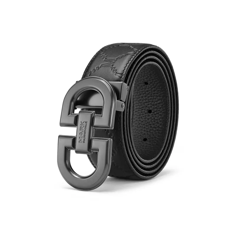 FAIRWHALE Top Grain Cow Leather Belts Men's Width 3.5CM-1
