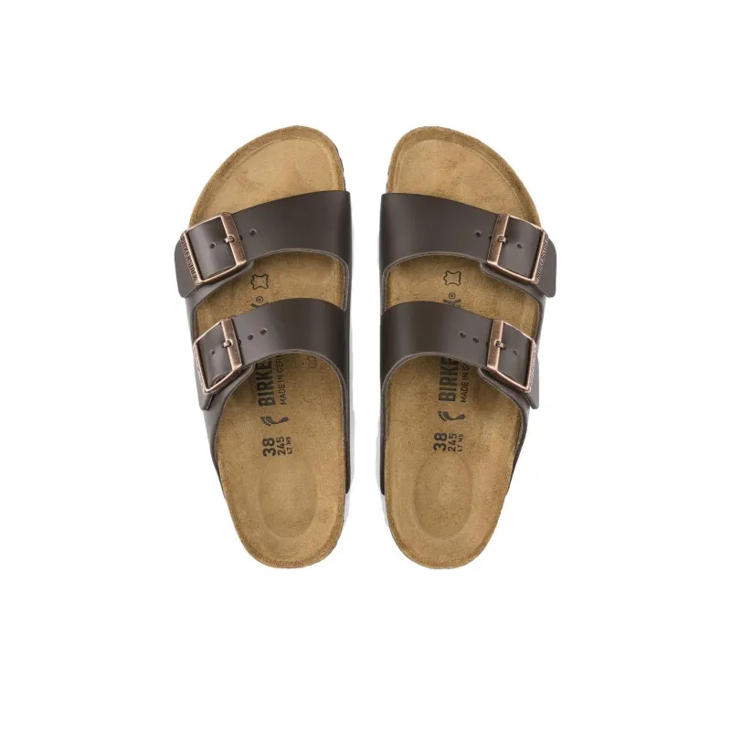 Birkenstock Arizona Natural Leather Sandals 'Dark Brown'-3