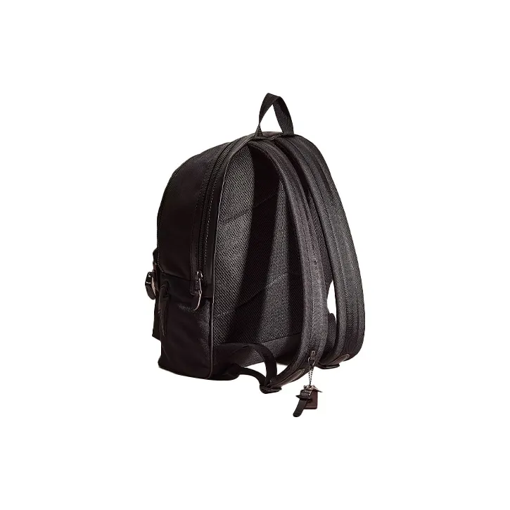 COACH Fabric With Calfskin Backpack Tubas Unisex Matte Black-1
