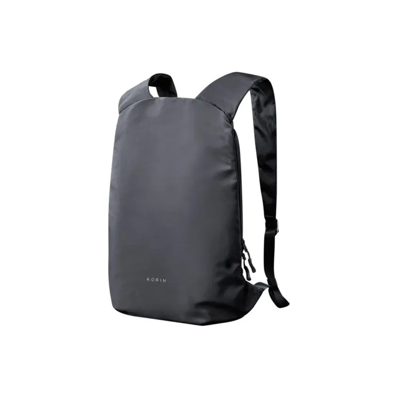 KORIN Polyester Backpack Small Size Unisex Black/Olive Green/Gray-5