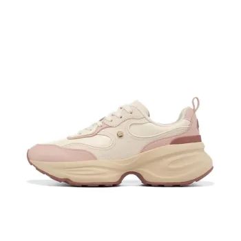 LI NING 1990 Clouds Cushioning Wear Resistant Rebound Low Top Running Shoes Women's Yellow Umber