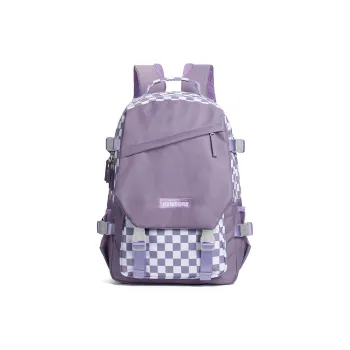 NOT ME Nylon With Polyester Backpack Women's Star Moon Purple/Girly Pink
