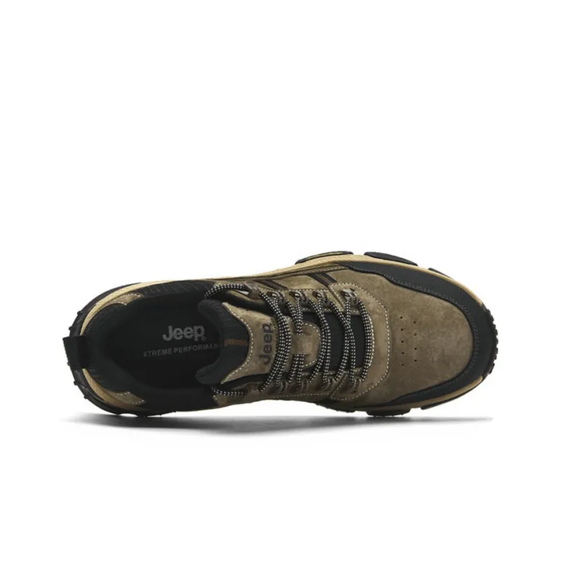 Jeep Cushioning Anti Slip And Wear Resistant Coverage Support Low Top Outdoor Shoes Men's Khaki-3
