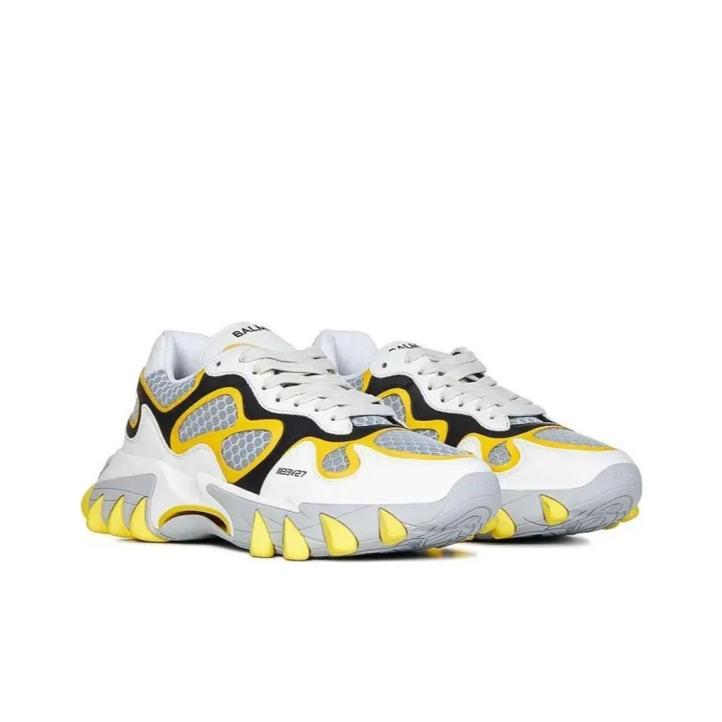 BALMAIN B-East Logo-print Low-top Sneakers-3