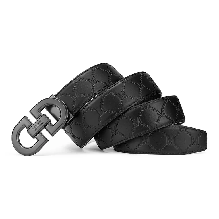 FAIRWHALE Top Grain Cow Leather Belts Men's Width 3.5CM-2