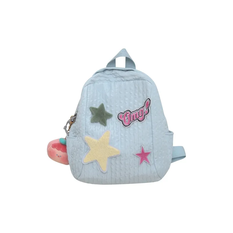 MARKANGARO Fabric Backpack Small Size Women's Yellow/Blue-7