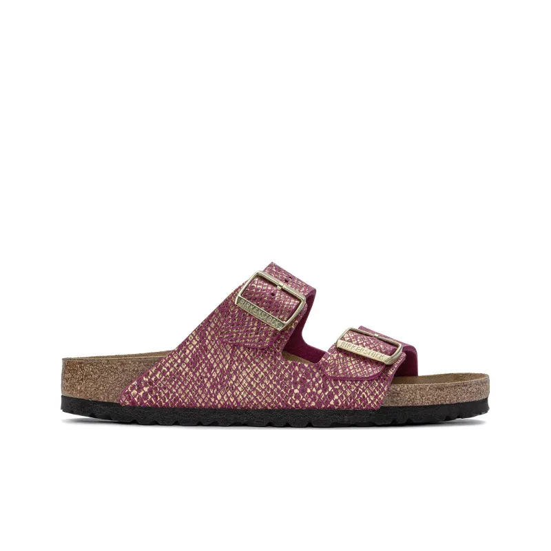 Birkenstock Arizona Slide Slippers Women's Dark Purple Red Narrow Fit-1