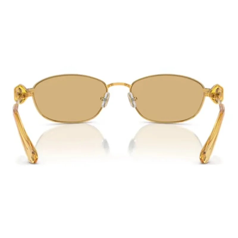 Swarovski Metal Crystal Irregular Shape Sunglasses Women's Yellow-3
