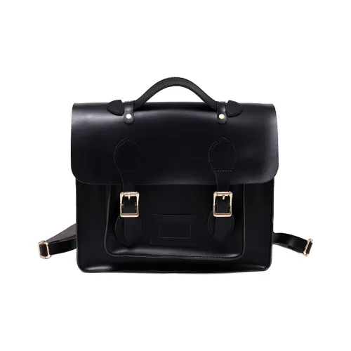 HAWA PU Uniform Crossbody Messenger Bag Backpack Medium Size Unisex Black/Burgundy