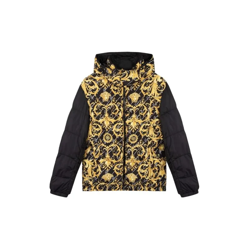 VERSACE Down Jacket Men's Black-2
