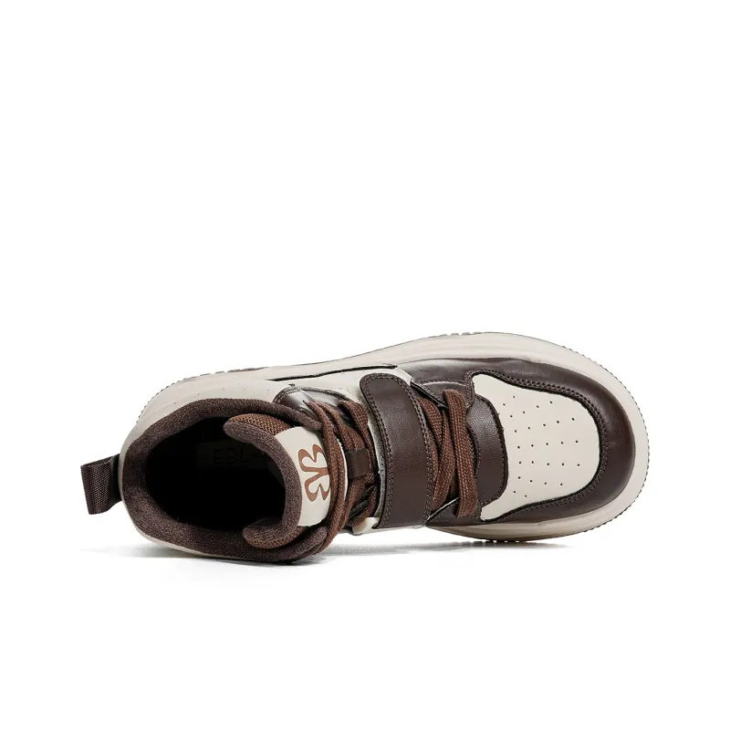 EBLAN Thermal High Top Skateboard Shoes Women's Brown-4