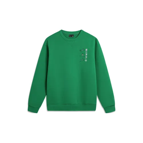 LINING Sports Life Collection Sweatshirts Unisex Green Onion Green