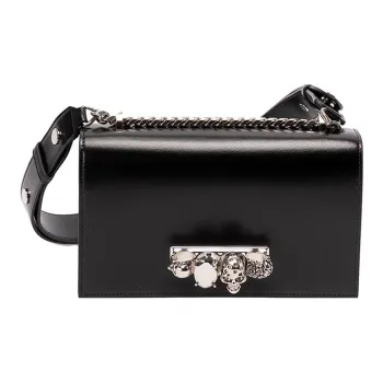 Alexander McQueen Calfskin Shoulder Bag Women's Black