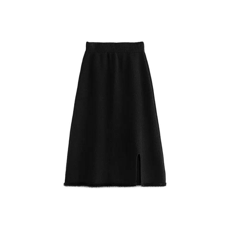 Initial Language Knit Long Skirts Women's-7