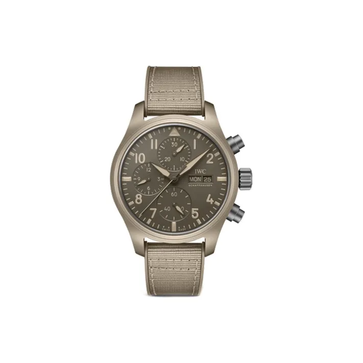 IWC PILOT Collection Automatic Mechanical Movement Men's Watches Watch 41.9mm Gray Dial Ceramic Watch Case Rubber Strap-0