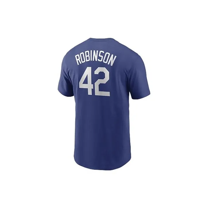 Nike Jackie Robinson Brooklyn Dodgers Legend Home Men's Nike Dri FIT Mlb T Shirt-1