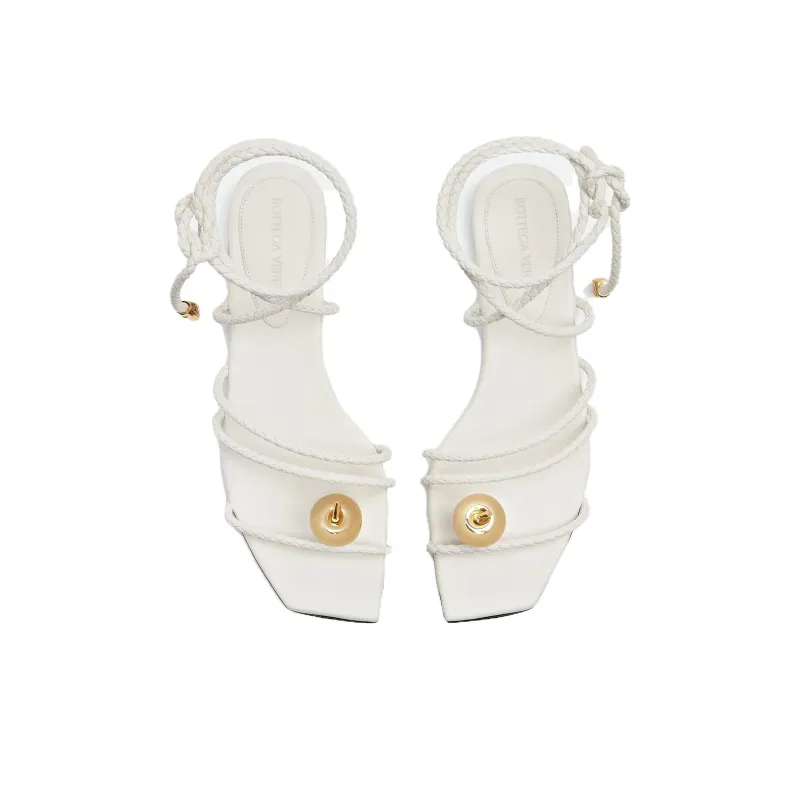 Bottega Veneta Adam One Strap Sandals Women's White-3