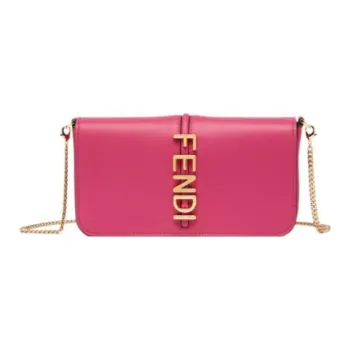 FENDI Fendigraphy Leather Wallet Regular Women's Pink