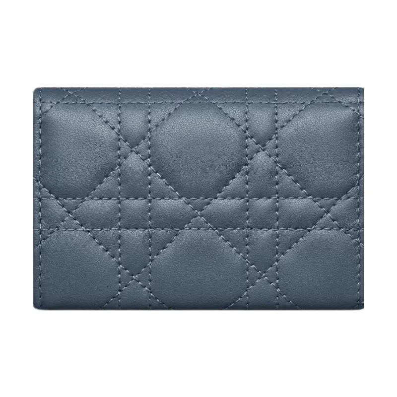 DIOR Sheepskin Wallet Extra Small Women's Midnight Blue-2