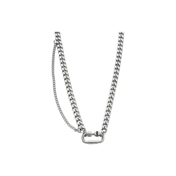 MAGICPOLE Titanium Steel Comet Necklace Men's Silver
