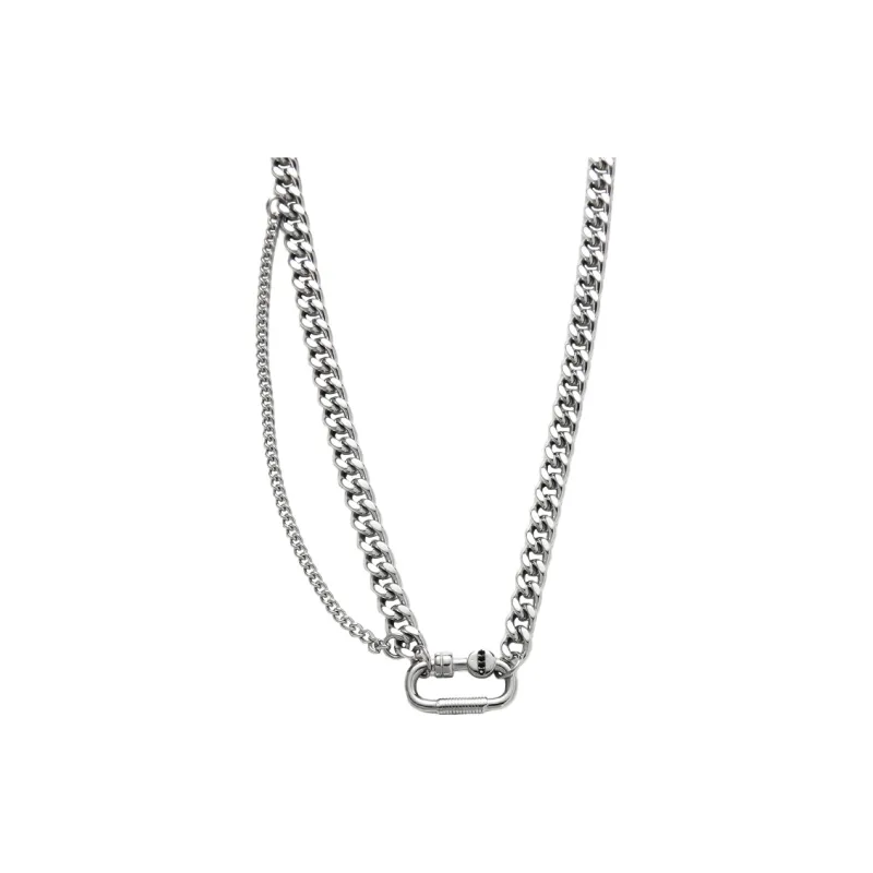 MAGICPOLE Titanium Steel Comet Necklace Men's Silver-0