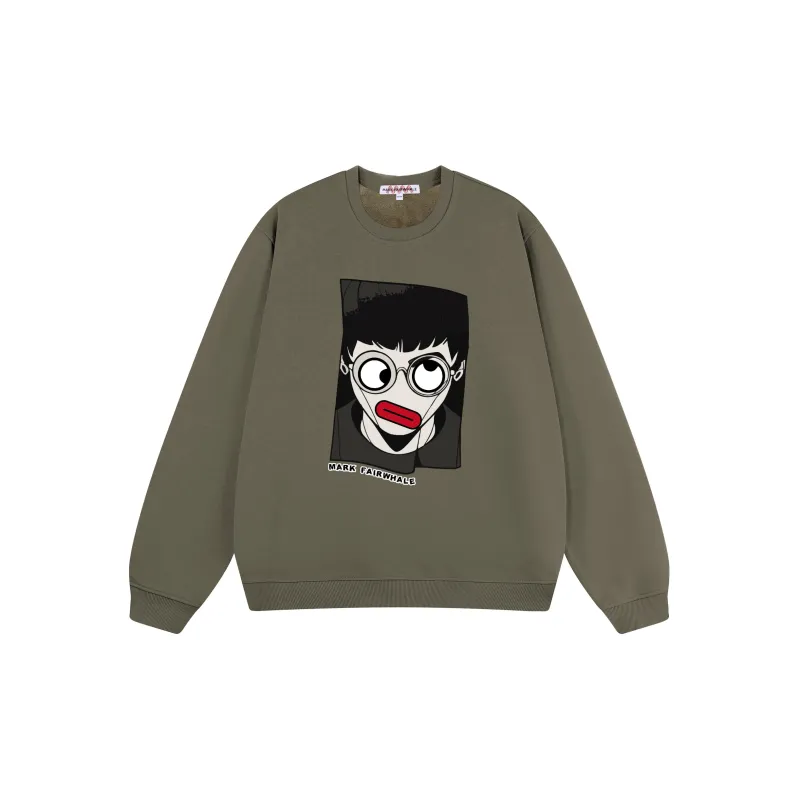 FAIRWHALE Loose Fit Pullover Drop Shoulder Crew Neck Sweatshirt Unisex-25