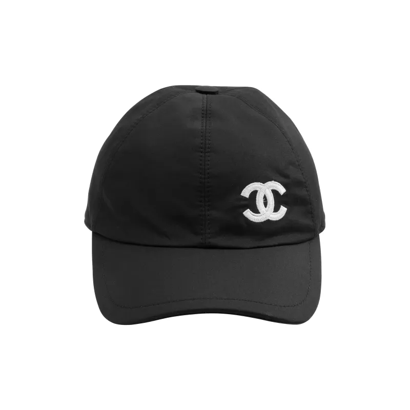 CHANEL Cotton Baseball Caps Unisex Black-0