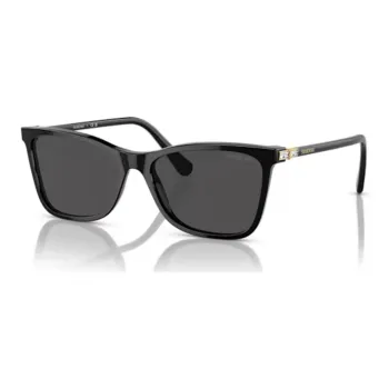 Swarovski Acetate Swarovski Crystal Irregular Shape Sunglasses Women's Black