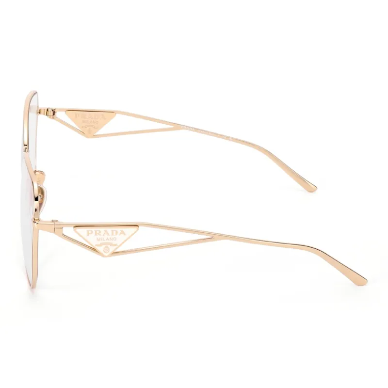 PRADA Eyewear Round Frame Sunglasses Gold-2
