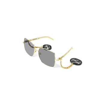 GUCCI Alloy Metal Round Sunglasses Women's