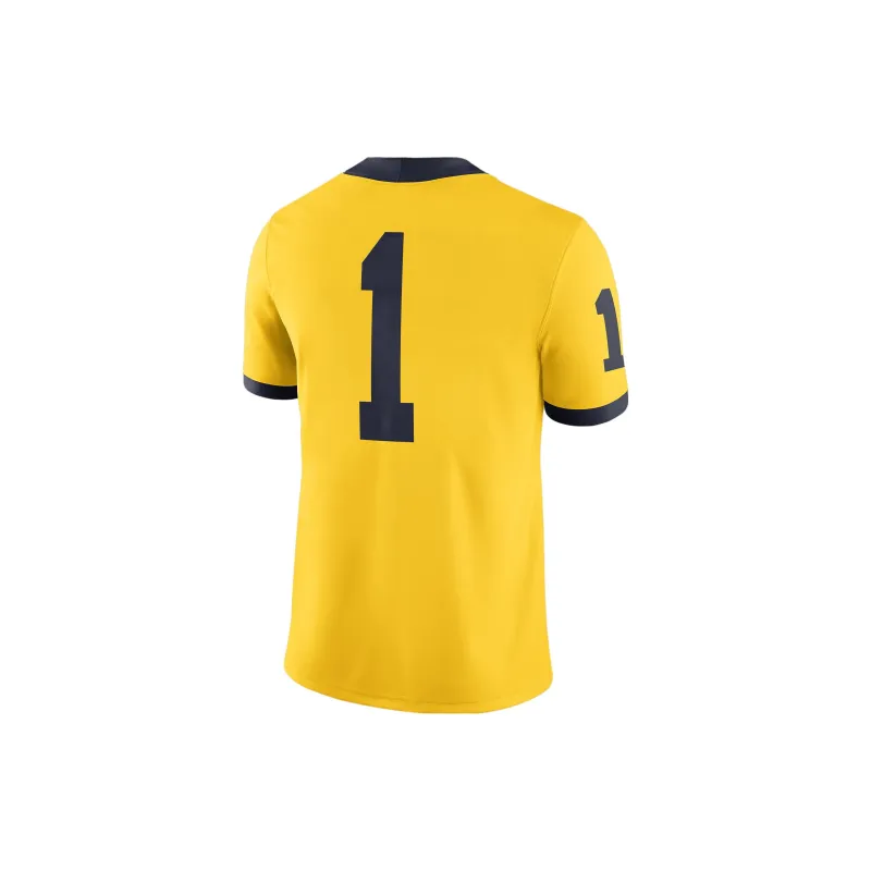 Jordan Michigan Wolverines Soccer Jerseys Men Yellow-1