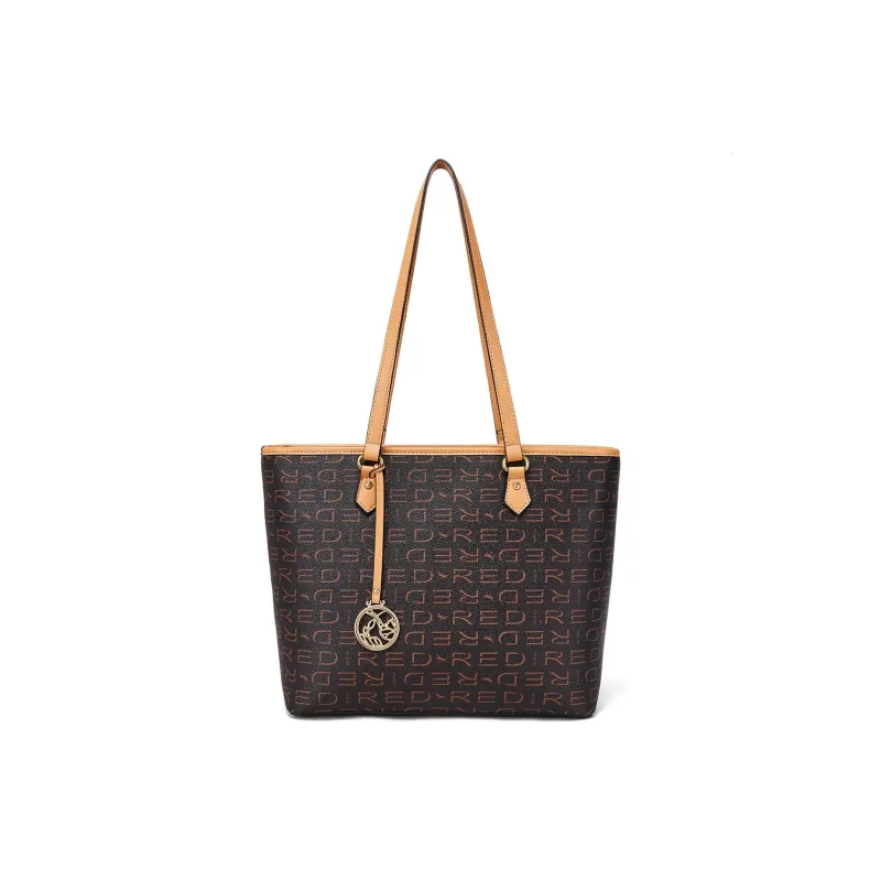 RED DRAGONFLY PVC Tote Bag, Shopping Bag, Handbag, Shoulder Bag Women's Coffee-0