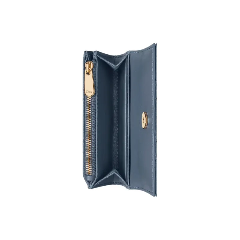 DIOR Sheepskin Wallet Extra Small Women's Midnight Blue-3