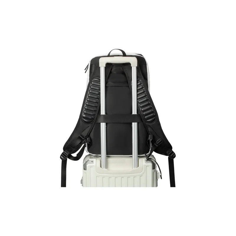 LOVERPUSS Polyester Backpack Unisex White Black/White Blue/Cool Black-4